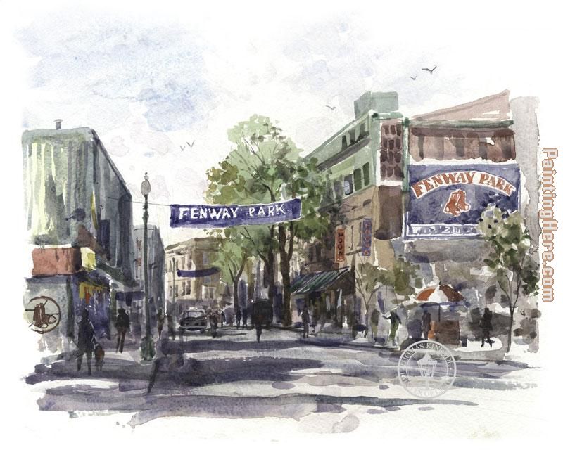 Yawkey Way painting - Thomas Kinkade Yawkey Way art painting